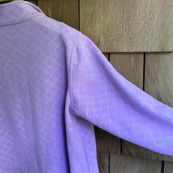 Alia Petite Structured Checkered Fleece Jacket Lilac Full Zip Long Sleeve PL/G - Picture 10 of 14